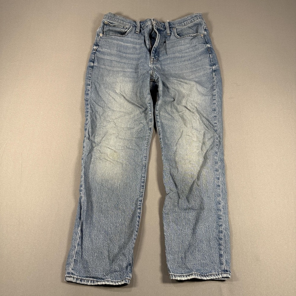 Madewell Jeans‎ Womens 31 Light Blue High Rise Slim Boyjean Straight Leg Denim